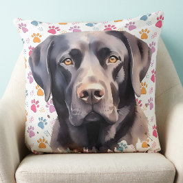 Almofada Labrador Retriever Cachorro Trendy Colorful Paw Pr