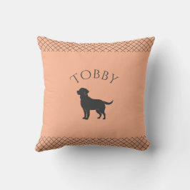 Almofada Labrador Retriever Laranja Pastel Personalizado