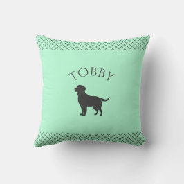 Almofada Labrador Retriever Verde Menta Personalizado Corre