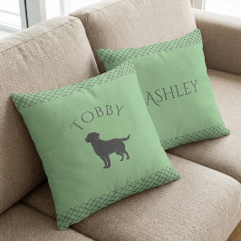 Almofada Labrador Retriever Verde Pastel Personalizado Corr