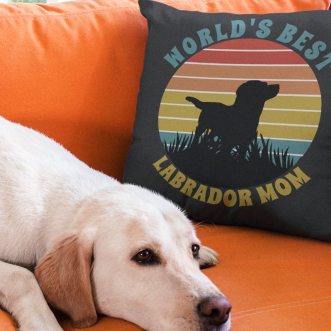 Almofada Labrador Retro Sunset Personalizado (Criador carregado)