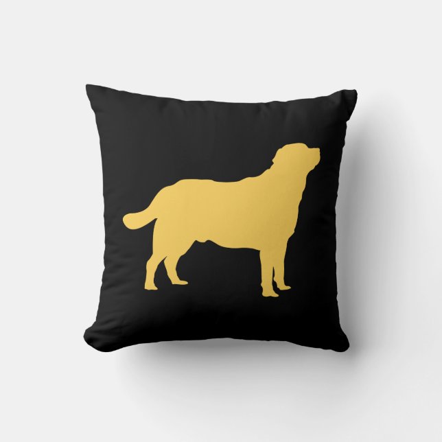 Almofada Labrador Yellow Silhouette (Frente)
