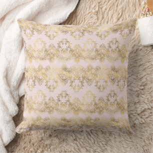 Almofada Lace rosa e Dourado