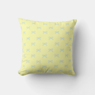 Almofada Laco Azul e Amarelo Feminino Coquette