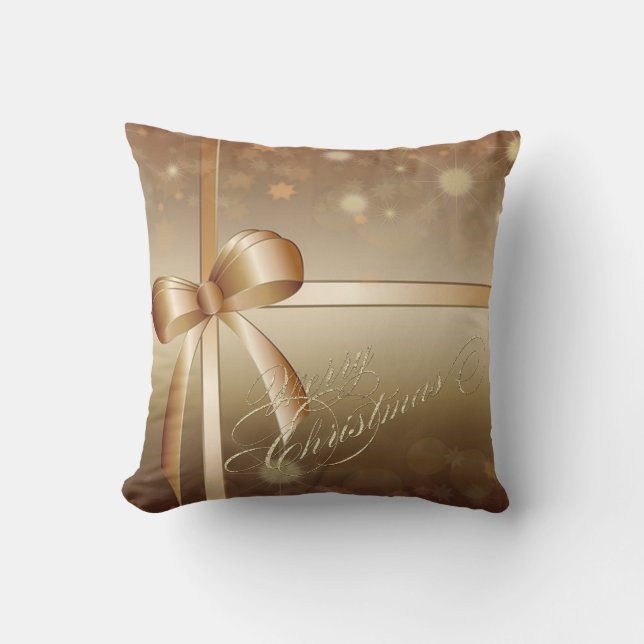 Almofada Laço Elegante, Feliz Natal (Frente)
