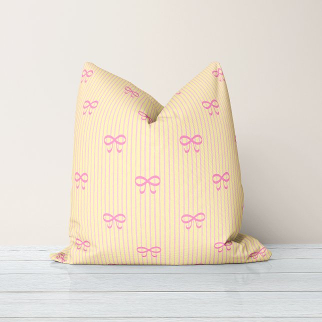 Almofada Laços de Fita Amarelo Sunshine Balletcore (Criador carregado)