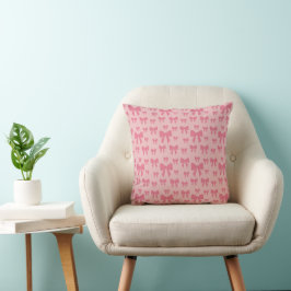 Almofada Laços Rosa de Tulipa da Moda em Rosa Boho Chic