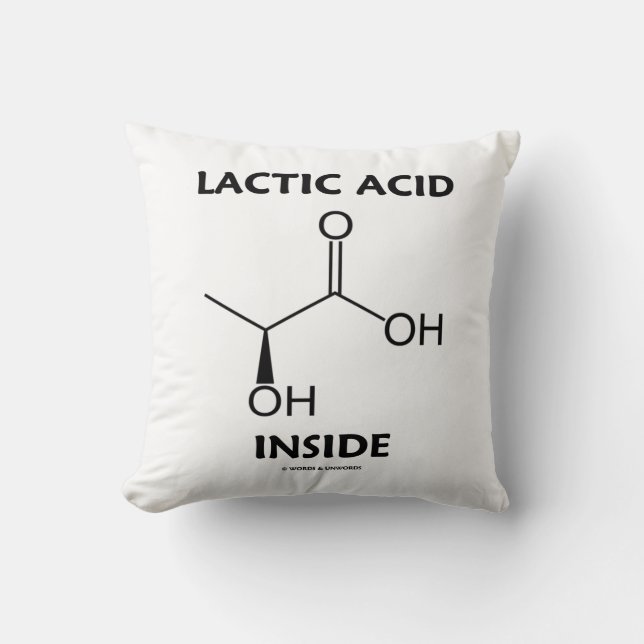 Almofada Lactic Acid Inside Chemistry Molecule (Frente)