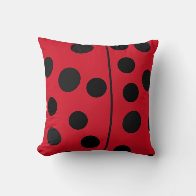 Almofada Lady Bug Red e Black Design (Frente)
