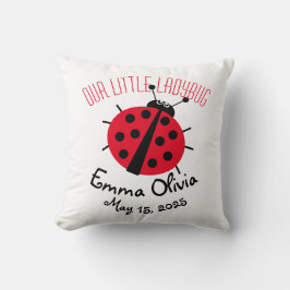 Almofada Ladybug Cartoon Grátis Stat Red White Black