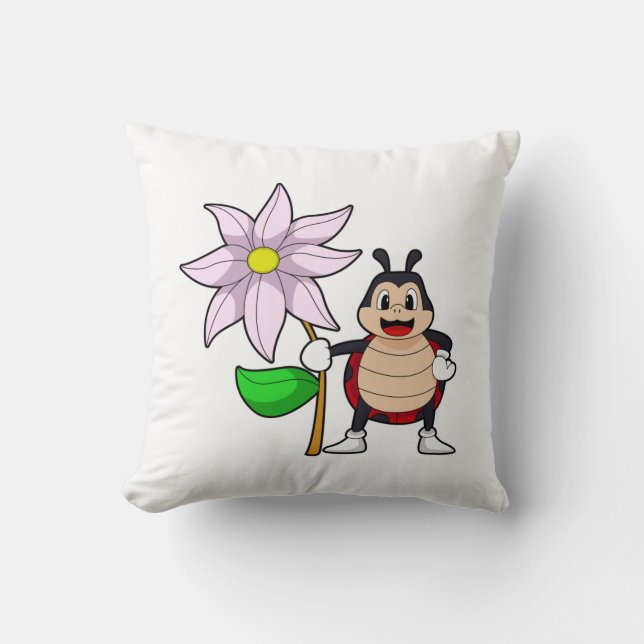 Almofada Ladybug com Flower.PNG (Frente)