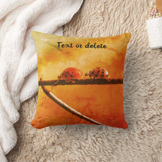 Almofada Ladybugs Siga O Abstrato Líder Personalizado (Cobertor)