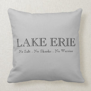 Almofada Lago Erie, humor no lago Excelente, sem tubarões,