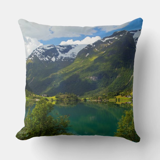 Almofada Lago Floen cênico, Noruega (Frente)