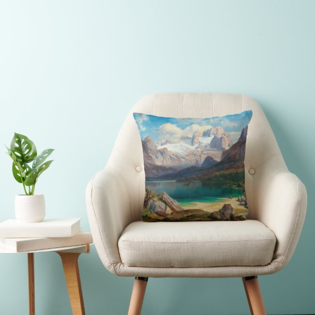 Almofada Lago Gosau Com Vista Do Dachstein Massif (Cadeira)