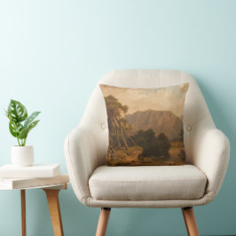 Almofada Lago Mountain com Herons - Heinrich Funk