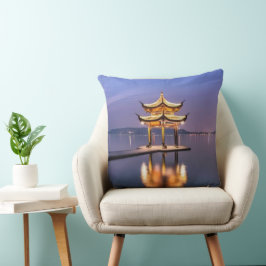 Almofada Lago Ocidental, Hangzhou, Travesseiro decorativo c