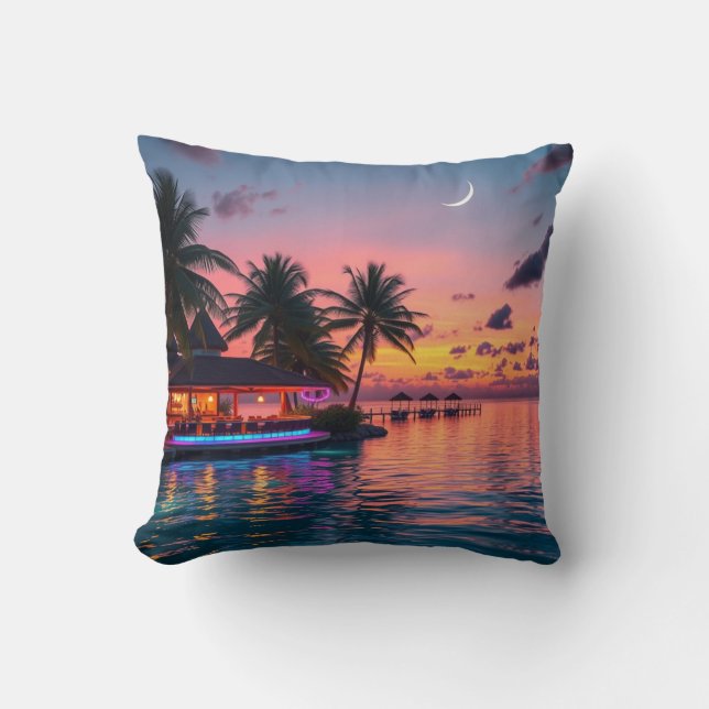 Almofada Lagoa Sunset & African Suns (Frente)