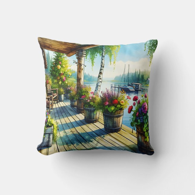 Almofada Lake House View | Pavimento sobre a baía (Frente)