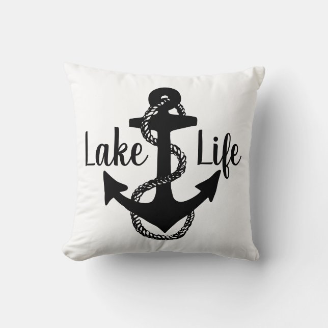 Almofada LAKE LIFE + ANCHOR - dupla face | (Frente)