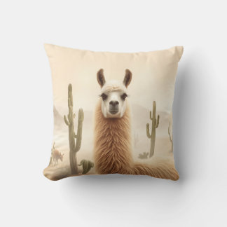 Almofada Lama de Areia Suave com Fluxo de Cactus