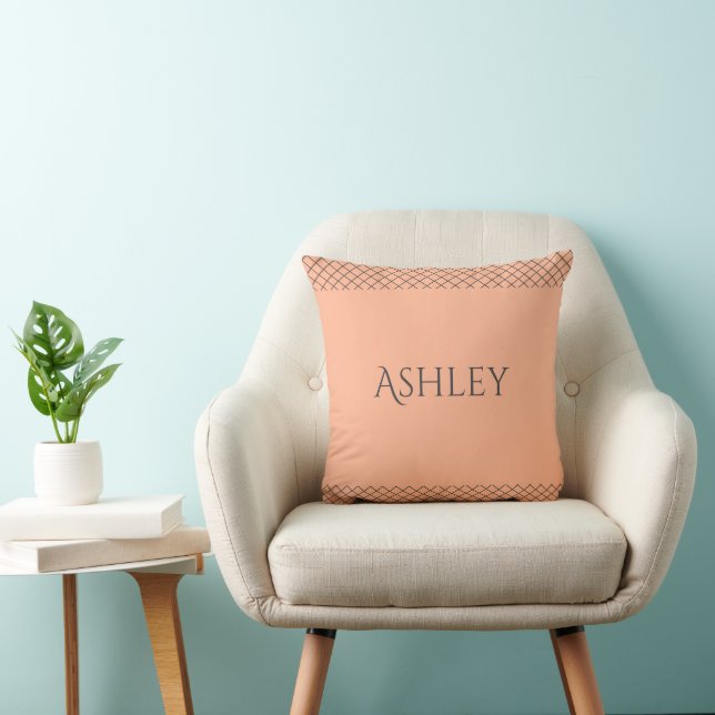 Almofada Lançamento Laranja Pastel Personalizada N (Cadeira)