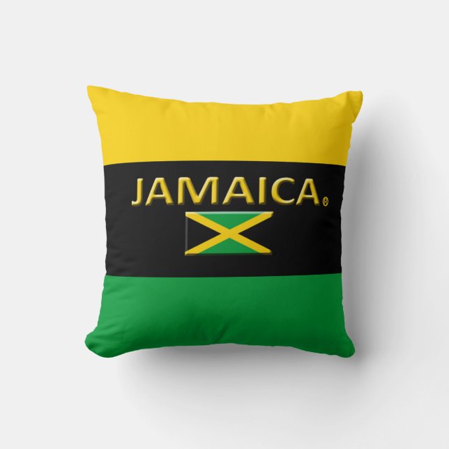 Almofada Lance moderno do desenhista de Jamaica ou (Frente)