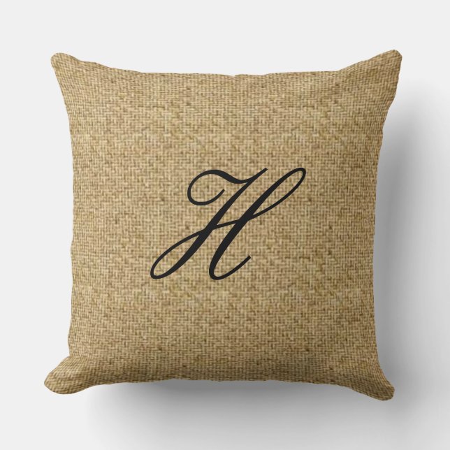 Almofada Lance Monogrammed feito sob medida Pil do teste (Frente)