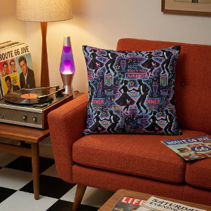 Almofada Lanchonete Retro de Rock 'n' Roll dos Anos 50