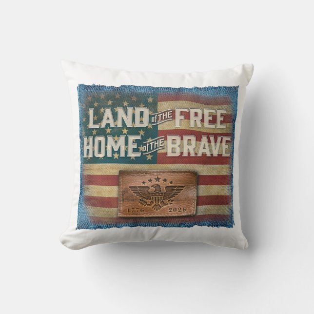 Almofada Land of the Free - Throw Pillow (Frente)