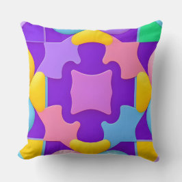 Almofada Lar aconchegante Decoração moderna roxa abstrata g