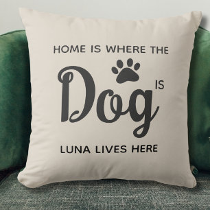 Almofada Lar é Onde Está o Cachorro