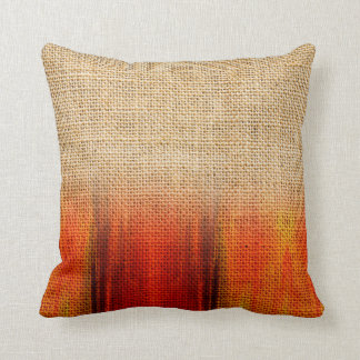 Almofada Laranja Aquarela Buralp Rustic Ombre Dipped Toss