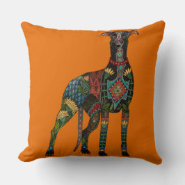 Almofada laranja de galgos