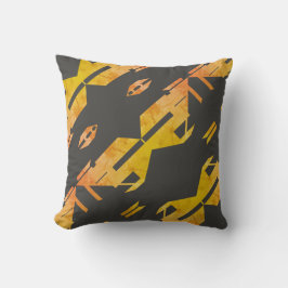 Almofada Laranja Dourado movido sobre Abstrato Diagonal de