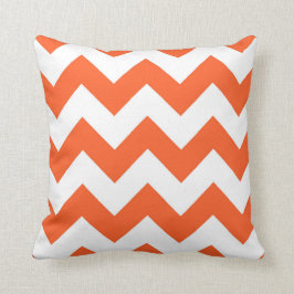 Almofada Laranja e Branco Zigzag Stripes Decorativas