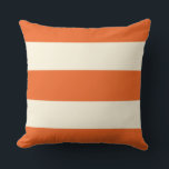 Almofada Laranja e Ecru Stripe Travesseiro<br><div class="desc">Largas em nóvoa e laranja idosa são um sotaque moderno e pré-descortante para a sua decoração doméstica. Par com padrões mais ousados para uma mistura elegante e estilo de tendência.</div>