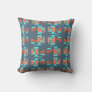 Almofada Laranja Frio Aqua Chata Azul Pequenas Peças Arte M