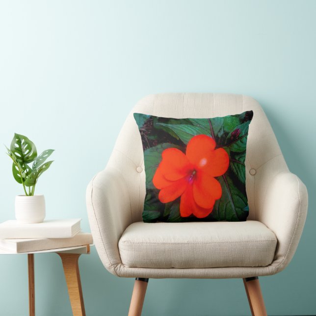 Almofada Laranja Impatite Flor (Cadeira)
