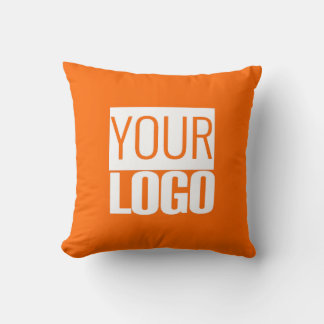 Almofada Laranja neon - adicione seu logotipo