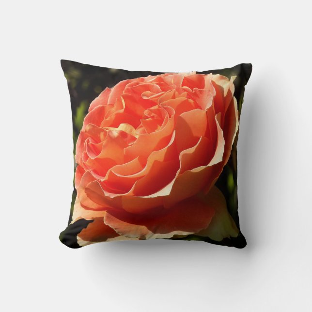 Almofada Laranja Rosa II Belo Floral (Frente)