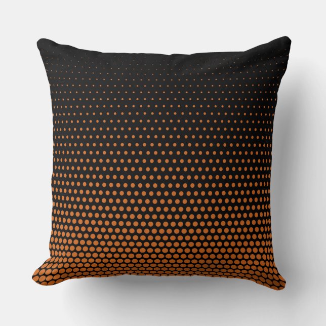 Almofada Laranja Techno Dots Modern Black (Frente)