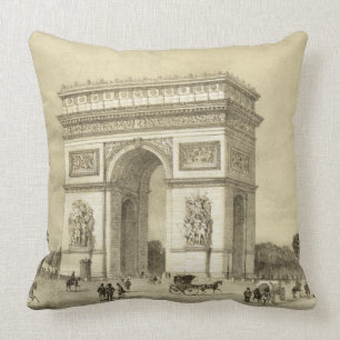 Almofada L'Arc de Triomphe, Paris, gravada por Auguste Bry