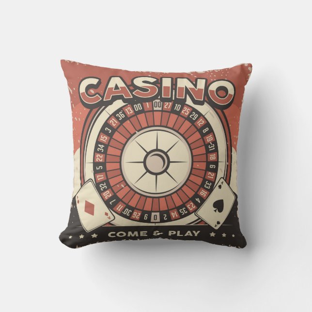 Almofada Las Vegas Casino Roulette Wheel (Frente)