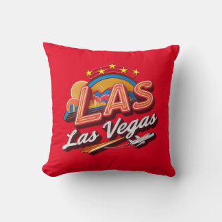 Almofada Las Vegas LAS Airport Code Throw Pillow