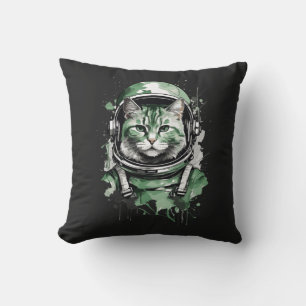 Almofada Lash de Gato do Astronauta Verde