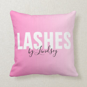 Almofada Lashes Belo Salão Personalizado Rosa