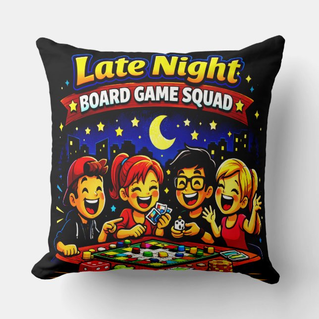 Almofada Late night board game squad  (Frente)