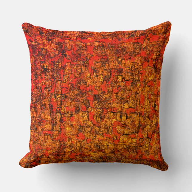 Almofada Latido de árvore virtual, com pequenas manchas de  (Frente)