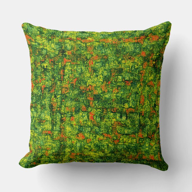 Almofada Latido verde de árvore virtual, com pequenas manch (Frente)